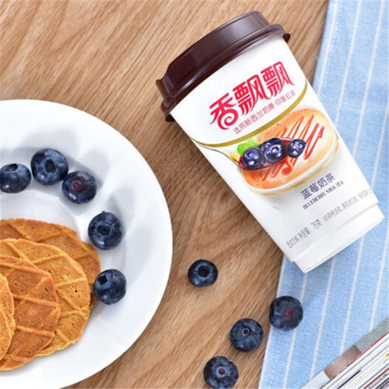 香飘飘 全新口味 加料蓝莓奶茶 76g*3杯 休闲冲饮